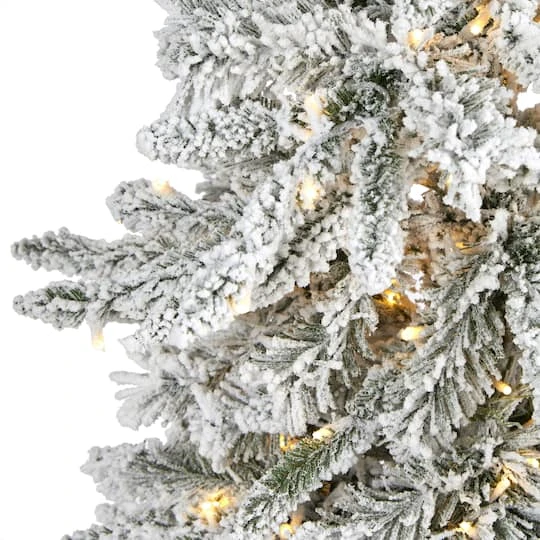5ft. Pre-Lit Flocked Grand Northern Rocky Fir Artificial Christmas Tree, Warm White Micro LED Lights 6 5ft. Pre-Lit Flocked Grand Northern Rocky Fir Artificial Christmas Tree, Warm White Micro LED Lights - Image 4