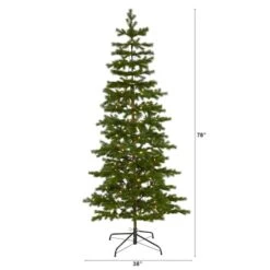 6.5ft. Pre-Lit Big Sky Spruce Artificial Christmas Tree With Clear Warm Multifunction LED Lights -Northlight Shop D255916S 2
