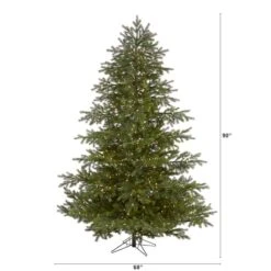 7.5ft. Pre-Lit South Carolina Spruce Real Touch Artificial Christmas Tree, Warm White LED Lights -Northlight Shop D255922S 2