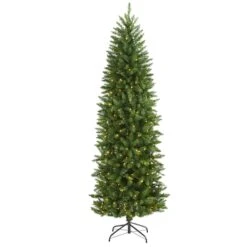 6.5ft. Pre-Lit Green Mountain Pine Artificial Christmas Tree, Clear LED Lights 12 6.5ft. Pre-Lit Green Mountain Pine Artificial Christmas Tree, Clear LED Lights -Northlight Shop D255926S 1 1