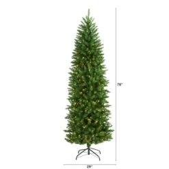 6.5ft. Pre-Lit Green Mountain Pine Artificial Christmas Tree, Clear LED Lights 13 6.5ft. Pre-Lit Green Mountain Pine Artificial Christmas Tree, Clear LED Lights -Northlight Shop D255926S 2