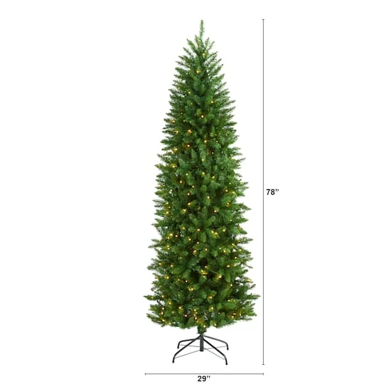 6.5ft. Pre-Lit Green Mountain Pine Artificial Christmas Tree, Clear LED Lights 5 6.5ft. Pre-Lit Green Mountain Pine Artificial Christmas Tree, Clear LED Lights - Image 3