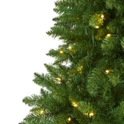 6ft. Pre-Lit Green Mountain Pine Artificial Christmas Tree, Clear LED Lights -Northlight Shop D255927S 3