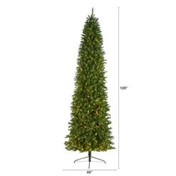 10ft. Pre-Lit Green Mountain Pine Artificial Christmas Tree, Clear LED Lights 12 10ft. Pre-Lit Green Mountain Pine Artificial Christmas Tree, Clear LED Lights -Northlight Shop D255929S 2