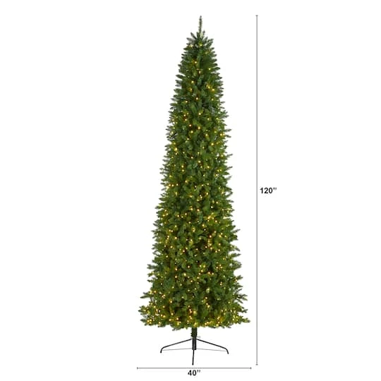 10ft. Pre-Lit Green Mountain Pine Artificial Christmas Tree, Clear LED Lights 5 10ft. Pre-Lit Green Mountain Pine Artificial Christmas Tree, Clear LED Lights - Image 3