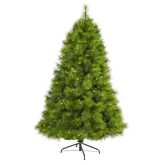 6.5ft. Pre-Lit Green Scotch Pine Artificial Christmas Tree With Clear LED Lights 3 6.5ft. Pre-Lit Green Scotch Pine Artificial Christmas Tree With Clear LED Lights