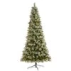 9ft. Pre-Lit Frosted Swiss Pine & Berries Artificial Christmas Tree With Clear LED Lights 2 9ft. Pre-Lit Frosted Swiss Pine & Berries Artificial Christmas Tree With Clear LED Lights -Northlight Shop D255951S 1
