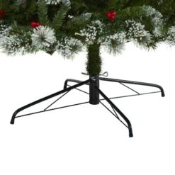 9ft. Pre-Lit Frosted Swiss Pine & Berries Artificial Christmas Tree With Clear LED Lights 15 9ft. Pre-Lit Frosted Swiss Pine & Berries Artificial Christmas Tree With Clear LED Lights -Northlight Shop D255951S 4