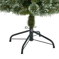 4ft. Pre-Lit Wisconsin Slim Snow Tip Pine Artificial Christmas Tree With Clear LED Lights -Northlight Shop D255953S 4