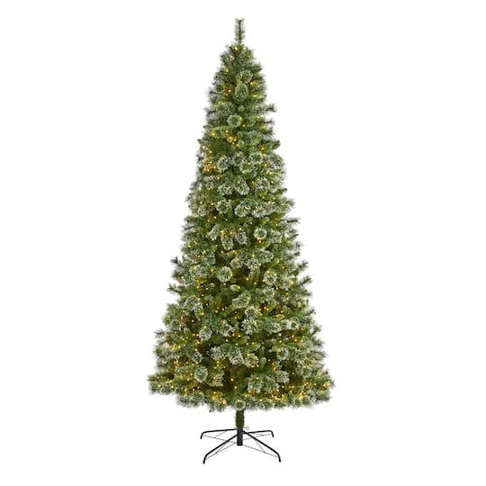 9ft. Pre-Lit Wisconsin Slim Snow Tip Pine Artificial Christmas Tree With Clear LED Lights 4 9ft. Pre-Lit Wisconsin Slim Snow Tip Pine Artificial Christmas Tree With Clear LED Lights - Image 2