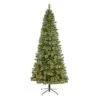 9ft. Pre-Lit Wisconsin Slim Snow Tip Pine Artificial Christmas Tree With Clear LED Lights 2 9ft. Pre-Lit Wisconsin Slim Snow Tip Pine Artificial Christmas Tree With Clear LED Lights -Northlight Shop D255955S 1