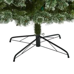 9ft. Pre-Lit Wisconsin Slim Snow Tip Pine Artificial Christmas Tree With Clear LED Lights 14 9ft. Pre-Lit Wisconsin Slim Snow Tip Pine Artificial Christmas Tree With Clear LED Lights -Northlight Shop D255955S 4