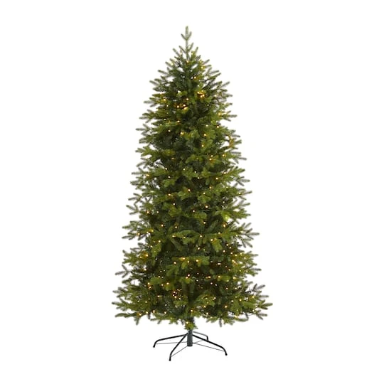 7ft. Pre-Lit Belgium Fir Artificial Christmas Tree, Clear LED Lights 4 7ft. Pre-Lit Belgium Fir Artificial Christmas Tree, Clear LED Lights - Image 2