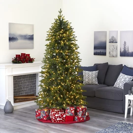7ft. Pre-Lit Belgium Fir Artificial Christmas Tree, Clear LED Lights 5 7ft. Pre-Lit Belgium Fir Artificial Christmas Tree, Clear LED Lights - Image 3
