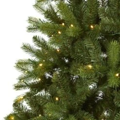 6ft. Pre-Lit New Haven Spruce Artificial Christmas Tree, Clear LED Lights -Northlight Shop D255970S 4