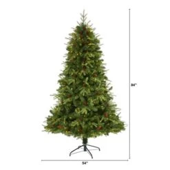 7ft. Pre-Lit Wellington Spruce Artificial Christmas Tree, Clear LED Lights 17 7ft. Pre-Lit Wellington Spruce Artificial Christmas Tree, Clear LED Lights -Northlight Shop D255974S 2