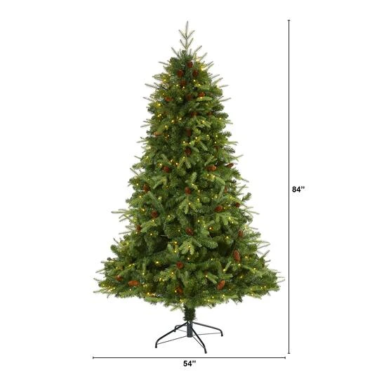 7ft. Pre-Lit Wellington Spruce Artificial Christmas Tree, Clear LED Lights 10 7ft. Pre-Lit Wellington Spruce Artificial Christmas Tree, Clear LED Lights - Image 8