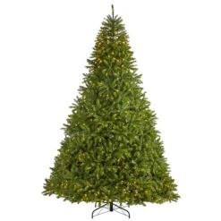 9ft. Pre-Lit Sierra Spruce Artificial Christmas Tree, Clear LED Lights 11 9ft. Pre-Lit Sierra Spruce Artificial Christmas Tree, Clear LED Lights -Northlight Shop D255982S 1 1