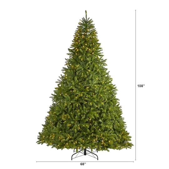 9ft. Pre-Lit Sierra Spruce Artificial Christmas Tree, Clear LED Lights 10 9ft. Pre-Lit Sierra Spruce Artificial Christmas Tree, Clear LED Lights - Image 8