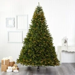 9ft. Pre-Lit Sierra Spruce Artificial Christmas Tree, Clear LED Lights 12 9ft. Pre-Lit Sierra Spruce Artificial Christmas Tree, Clear LED Lights -Northlight Shop D255982S 5
