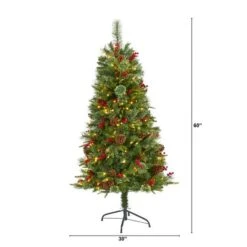 5ft. Pre-Lit Norway Mixed Pine Artificial Christmas Tree, Clear LED Lights -Northlight Shop D255985S 2