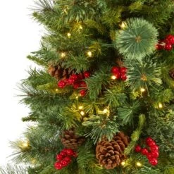 5ft. Pre-Lit Norway Mixed Pine Artificial Christmas Tree, Clear LED Lights -Northlight Shop D255985S 3