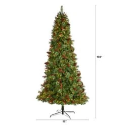 9ft. Pre-Lit Norway Mixed Pine Artificial Christmas Tree, Clear LED Lights 17 9ft. Pre-Lit Norway Mixed Pine Artificial Christmas Tree, Clear LED Lights -Northlight Shop D255990S 2