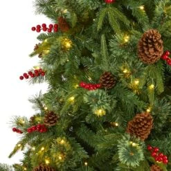 9ft. Pre-Lit Norway Mixed Pine Artificial Christmas Tree, Clear LED Lights 13 9ft. Pre-Lit Norway Mixed Pine Artificial Christmas Tree, Clear LED Lights -Northlight Shop D255990S 3