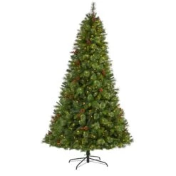 8ft. Pre-Lit Aberdeen Spruce Artificial Christmas Tree, Clear LED Lights 11 8ft. Pre-Lit Aberdeen Spruce Artificial Christmas Tree, Clear LED Lights -Northlight Shop D255996S 1 1