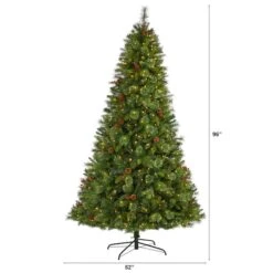 8ft. Pre-Lit Aberdeen Spruce Artificial Christmas Tree, Clear LED Lights 17 8ft. Pre-Lit Aberdeen Spruce Artificial Christmas Tree, Clear LED Lights -Northlight Shop D255996S 2
