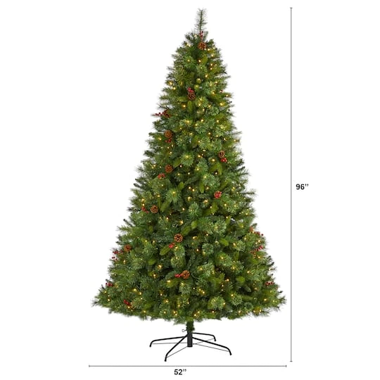 8ft. Pre-Lit Aberdeen Spruce Artificial Christmas Tree, Clear LED Lights 10 8ft. Pre-Lit Aberdeen Spruce Artificial Christmas Tree, Clear LED Lights - Image 8