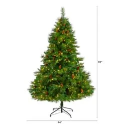 6ft. Pre-Lit West Virginia Mixed Pine Artificial Christmas Tree, Clear LED Lights -Northlight Shop D255997S 2