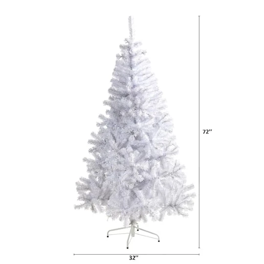 6ft. Unlit White Artificial Christmas Tree 7 6ft. Unlit White Artificial Christmas Tree - Image 5