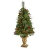 4ft. Pre-Lit Pine, Pinecone & Berries Artificial Christmas Tree, Clear LED Lights 1 4ft. Pre-Lit Pine, Pinecone & Berries Artificial Christmas Tree, Clear LED Lights -Northlight Shop D256007S 1