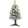 3ft. Pre-Lit Flocked West Virginia Fir Artificial Christmas Tree, Clear LED Lights