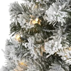 3ft. Pre-Lit Flocked West Virginia Fir Artificial Christmas Tree, Clear LED Lights 13 3ft. Pre-Lit Flocked West Virginia Fir Artificial Christmas Tree, Clear LED Lights -Northlight Shop D256017S 3