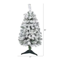 3ft. Unlit Flocked Rock Springs Spruce Artificial Christmas Tree -Northlight Shop D256020S 2