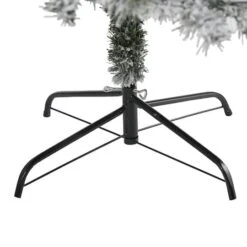 7ft. Pre-Lit Flocked Rock Springs Spruce Artificial Christmas Tree With Clear LED Lights 14 7ft. Pre-Lit Flocked Rock Springs Spruce Artificial Christmas Tree With Clear LED Lights -Northlight Shop D256031S 4