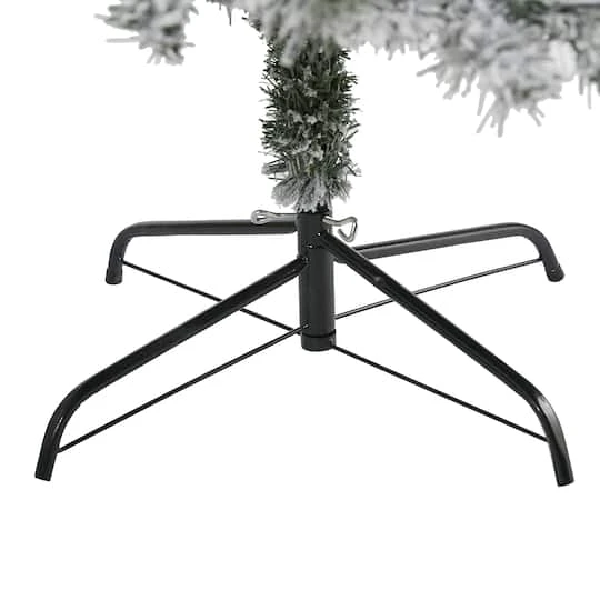 7ft. Pre-Lit Flocked Rock Springs Spruce Artificial Christmas Tree With Clear LED Lights 7 7ft. Pre-Lit Flocked Rock Springs Spruce Artificial Christmas Tree With Clear LED Lights - Image 5