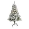 4ft. Pre-Lit White River Mountain Pine Artificial Christmas Tree, Clear LED Lights -Northlight Shop D256044S 1