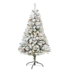 5ft. Pre-Lit White River Mountain Pine Artificial Christmas Tree, Clear LED Lights 11 5ft. Pre-Lit White River Mountain Pine Artificial Christmas Tree, Clear LED Lights -Northlight Shop D256045S 1 1