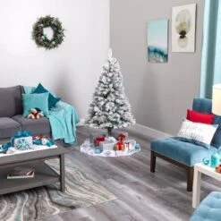 5ft. Pre-Lit White River Mountain Pine Artificial Christmas Tree, Clear LED Lights 15 5ft. Pre-Lit White River Mountain Pine Artificial Christmas Tree, Clear LED Lights -Northlight Shop D256045S 7