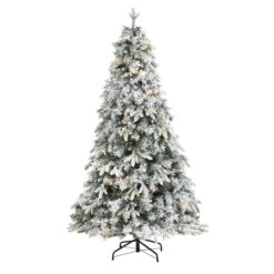 6ft. Pre-Light Vermont Mixed Pine Artificial Christmas Tree, Clear LED Lights 11 6ft. Pre-Light Vermont Mixed Pine Artificial Christmas Tree, Clear LED Lights -Northlight Shop D256046S 1 1