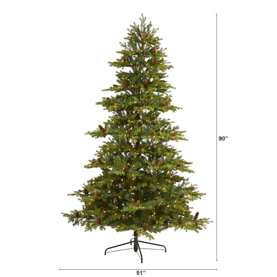 7.5ft. Pre-Lit Yukon Mountain Fir & Pinecones Artificial Christmas Tree With Clear Lights 7 7.5ft. Pre-Lit Yukon Mountain Fir & Pinecones Artificial Christmas Tree With Clear Lights - Image 5