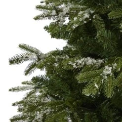 7ft. Pre-Lit Snowed Grand Teton Artificial Christmas Tree With Clear LED Lights 18 7ft. Pre-Lit Snowed Grand Teton Artificial Christmas Tree With Clear LED Lights -Northlight Shop D256093S 5