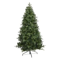 6ft. Pre-Lit Grand Teton Spruce Flat Back Artificial Christmas Tree With Clear LED Lights -Northlight Shop D256097S 3