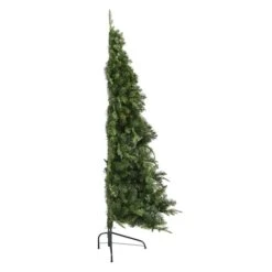 6ft. Pre-Lit Grand Teton Spruce Flat Back Artificial Christmas Tree With Clear LED Lights -Northlight Shop D256097S 5