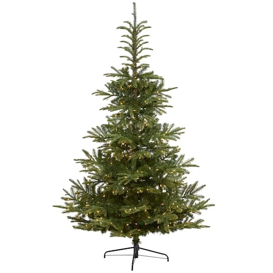 7.5ft. Pre-Lit Layered Washington Spruce Artificial Christmas Tree, Clear LED Lights 4 7.5ft. Pre-Lit Layered Washington Spruce Artificial Christmas Tree, Clear LED Lights - Image 2