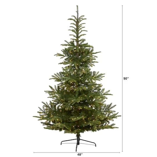 7.5ft. Pre-Lit Layered Washington Spruce Artificial Christmas Tree, Clear LED Lights 10 7.5ft. Pre-Lit Layered Washington Spruce Artificial Christmas Tree, Clear LED Lights - Image 8