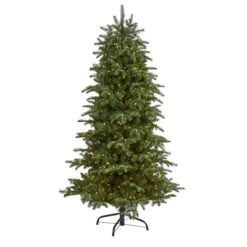 6ft. Pre-Lit South Carolina Fir Artificial Christmas Tree, Clear LED Lights